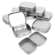 Small Hinged Metal Tin Lip Balm Beard Wax Cream Sweets Cosmetics Pills 6x~'l