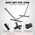 Double Hammock with Stand and Pillow Portable For Outdoor Setup 480lb Capacity
