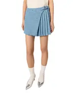 Maje Pleated Tweed Skort