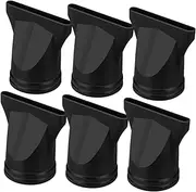 SECFOU 6pcs Black Hair Dryer Nozzle Diffuser Attachments for All Hair Types Easy to