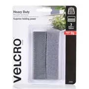 Velcro VEL25546 Cable Management Tape - 10cm - Grey - 6 Pack Heavy Duty - Pre-cut - Indoor / Outdoor - Rough Surfaces - Superior Holding Power up to 3kg - 25mm Width [VEL25546]