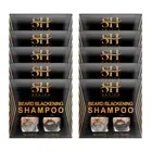 20 X Beard Hair Color Dye Shampoo Men Mustache Dying Natural Black Darkening Dye