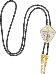 [Homoyoyo] Bolo Tie Cross Pendant Braided Cowboy Necktie Western Braided Bolo Tie for Special Occasions