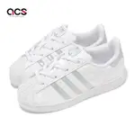 ADIDAS 休閒鞋 SUPERSTAR EL I 小童 白 銀 小朋友 皮革 假鞋帶 貝殼頭 愛迪達 IG0259