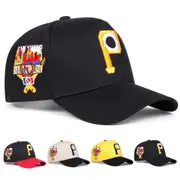 Custom P Letter Embroidered Baseball Cap Adjustable Sun Hat