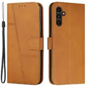 For Samsung Galaxy M14 5G PU Leather Smartphone Case ic Clasp Cell Phone Wallet Stand Cover