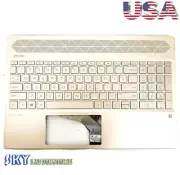 HP Pavilion 15CS 15.6" Upper Case Palmrest W/Backlight Keyboard L24755-001 Gold