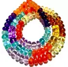 Multi Stone Beads Mix Gemstone Beads Natural Multi Stone Smooth Rondelle Beads