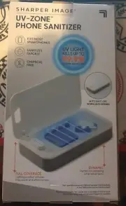 New Sealed SHARPER IMAGE UV-Zone Phone Sanitizer Disinfect Free Shipping