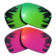 Green Mirrored&Midnight Sun Replacement Lenses for-Oakley Catalyst Polarized