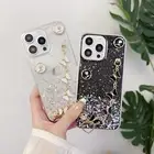 Cover Glitter Case For Samsung S23 S22 S21 FE S20 A52 A53 Butterfly Bracelet