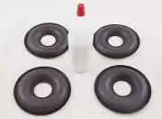 4 KEF Donut Foam Dust Caps & Glue for 103/4 and 104/2 Woofers