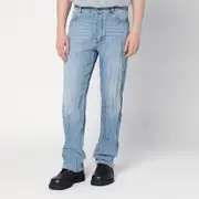 [Bottega Veneta] Light blue jeans with crinkled faded effect 50 IT Blue