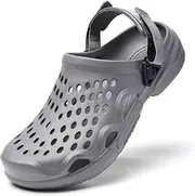[FLIOZY] Men’s EVA Garden Clogs Shoes Comfort Slip-on Sandals Non-Slip Shower Slippers Lightweight with Adjustable Back Strap Pool Beach Mules