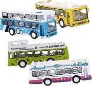 CIYODO 4Pcs Simulation Pull Back Car for Educational Present for Hand Eye Coordination Color Perception Skills for Creative Play