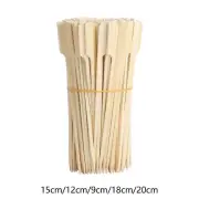 100 Pieces Bamboo Skewers BBQ Utensil Portable Cookware Tools Bamboo Paddle Pick