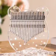 Illustrated Acrylic Kalimba Thumb Piano for Beginners Keyboard Instrument