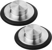 2 PCS Kitchen Sink Drain Stopper Plug Stainless Steel Kitchen Sink Drain Cover