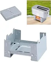 Azwood Portable Multi-fuel Folding Stove, Alcohol Oven Burner, Thickened Solid Alcohol Fuel, Mini Camping Stove for Solo Camping, Hiking, Picnic, BBQ - pocket size