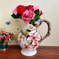 在飛比找松果購物優惠-美式純手繪陶瓷小鳥大花瓶丹青風韻玉蘭花花瓶餐桌乾燥花插花器居