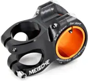 Black MTB Stem Mountain Bike Stem for 31.8/35mm Clamp Short Bar Riser Length