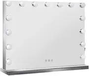 Embellir Hollywood Makeup Mirror, Vanity Mirrors Beauty Cosmetic Dressing Bathroom Decor, 15 LED Bulbs Frameless Rectangle with Lights Dimable Tabletop