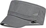 [HAMKVBPR] Flat Top Cap Men's Casual Sun Hat Breathable Flat Top Hat Retro Duck Tongue Hat Men for Women and Men