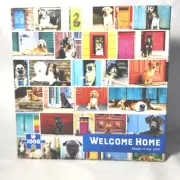 “Welcome Home” Dog Puzzle 1000 pc USA Sheltie Aussie Shepard Corgi Pug Lab Dogs