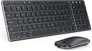 Wireless Bluetooth Keyboard and Mouse for Mac, Multi-Device Rechargeable Slim Ke