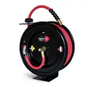Steelman Enclosed Spring Pneumatic Hose Reel with 50-Foot 1/2 in. Hose 96839-IND