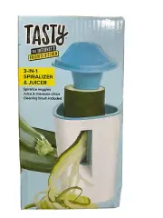 Tasty 3 in 1 Manual Spiralizer & Citrus Juicer New