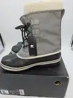 Sorel Womens Snow Boots Winter Carnival Size 12 Gray Quarry Black Waterproof New