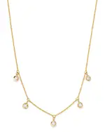 Roberto Coin 18K Yellow Gold Diamonds By The Inch Dangling Droplet Necklace, 18