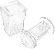 Mobestech Scientific Laboratory Glassware 2 Pack Slide Staining Tanks Vertical Slide Storage Jar Glass Lid Microscope Slide Holder for Accurate Staining