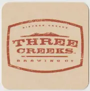 Three Creeks Brewing Crowd Pleaser IPA Beer Coaster Sisters OR