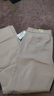 New Women's Dockers Original Fit Regular Rise Khaki Pants Unhemmed Size 14P