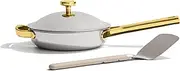 [Our Place] Titanium Mini Always Pan Pro - 22cm (1.4L) No-Coating Nonstick Skillet | Tri-Ply Titanium & Stainless Steel | Safe for Oven, Induction & All Cooktops up to 535°C | Includes Spatula | Gold