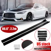86.6" Gloss Black Side Skirt Extension Rocker Panel Lip For BMW F10 F30 F32 F80 (for: BMW)