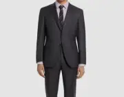 Canali Men's Gray Suit Coat Siena Sharkskin Classic Fit Suit Blazer Jacket 54R
