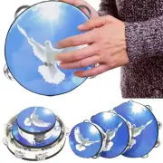 Tambourine for Adults Hand Held Drum Bells Metal Drums Percussion Drum Gifts Set