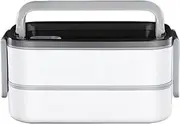 HGHRSF 304 Stainless Steel Heat Preservation Lunch Box Sealed Fresh-Keeping Box Double-Layer Compartment Lunch Box Microwave Portable Lunch Box 3格饭盒