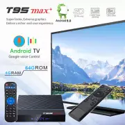T95 MAX+ Plus 8K HDR 64GB Bluetooth Dual WiFi Android 9.0 TV Box+Voice Remote