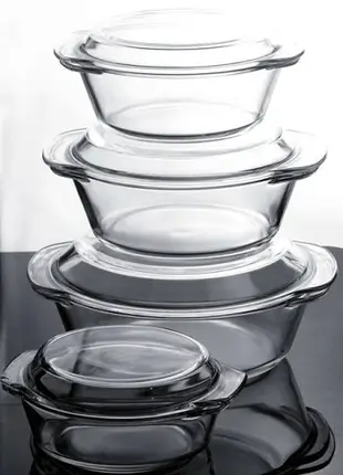 力諾高硼硅耐熱玻璃碗 微波爐專用烤箱 蒸鍋用帶蓋湯碗 泡面碗