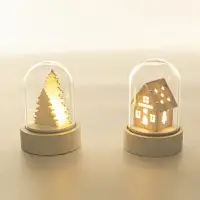在飛比找樂天市場購物網優惠-聖誕節 發光燈飾 聖誕樹 木屋擺飾 小夜燈 氣氛燈 耶誕節 