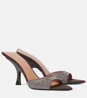 [The Attico] The Attico Ester 95 embellished satin mules AU 7 brown