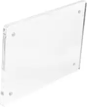 JEWEDECO Display Table Cards Acrylic Sign Holders Business License Frame Menu Stand
