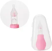 Kisangel Silicone Nose Safe Nasal Mucus Remover for Easy Control Suction for Newborns and Pink with Storage Box for Care Products