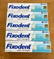 5 Fixodent Pure Strength Denture Adhesive Cream 2.4oz
