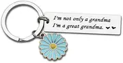 [YALLNASL] Grandma Gifts for Women Christmas Birthday Gifts for Nana Keychain from Grandchildren I'm a Great Grandma Keychain Gifts for Gigi Grandmother Thank You Gifts for Granny Grandmom Keychains