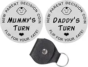 Cozevdnt Funny Decision Coin for New Parents, Guardian Angel Decision Coin, Gifts for Expectant Fathers and Mothers, Pregnancy Gift Decision Coin Gifts